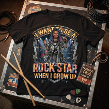 Youth Future Rock Star Tee – Black Girl