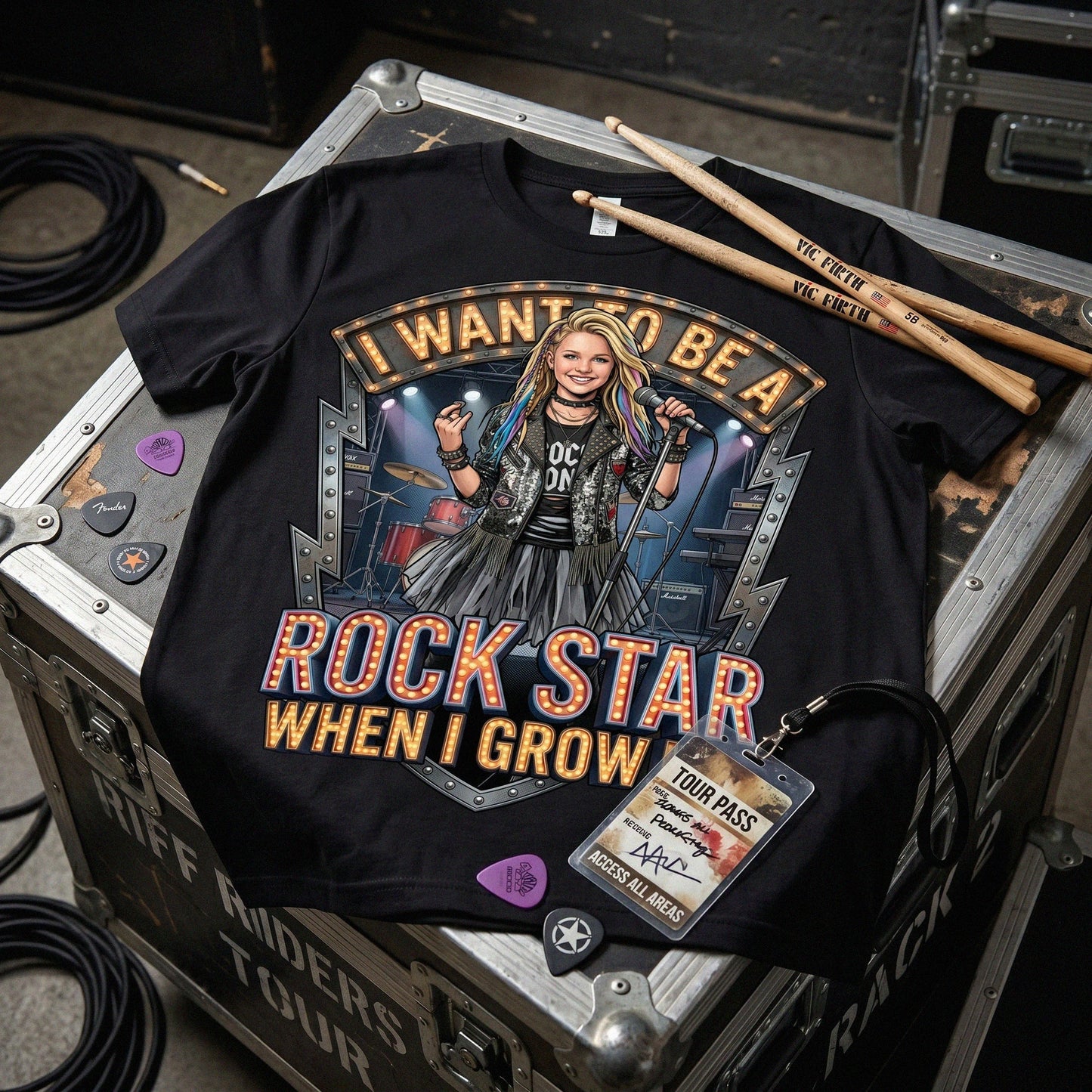 Youth Future Rock Star Tee – White Girl