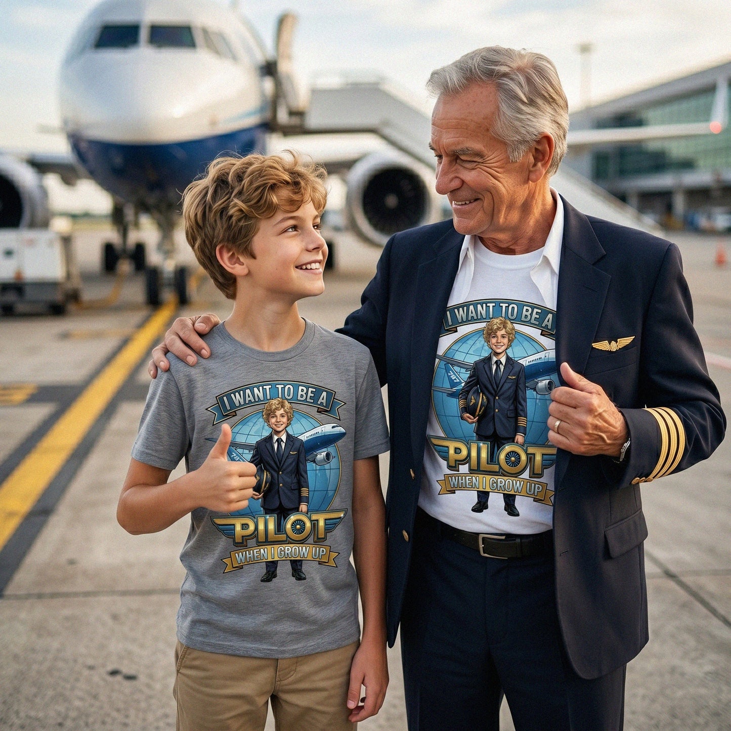 Youth Future Pilot Tee – White Boy