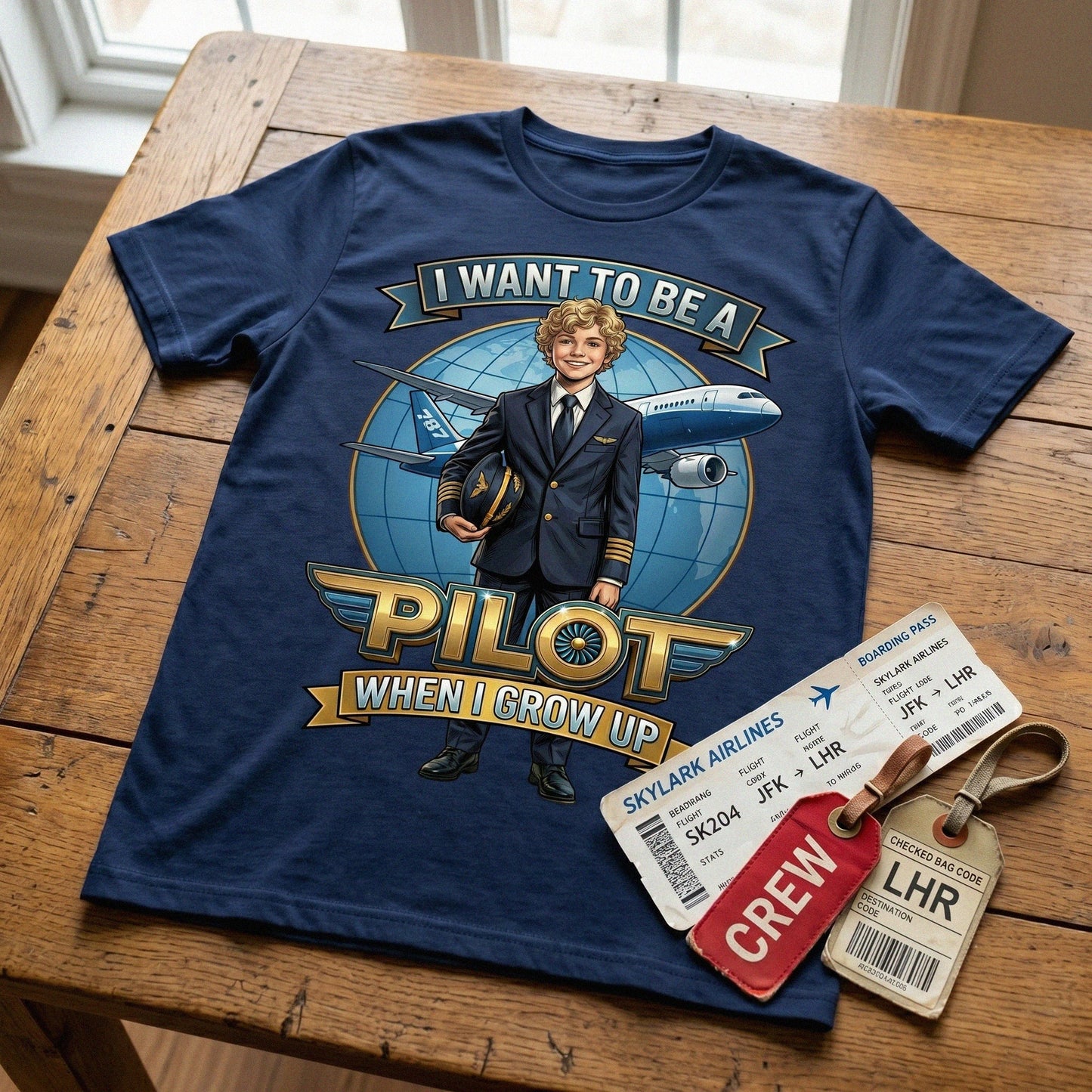 Youth Future Pilot Tee – White Boy