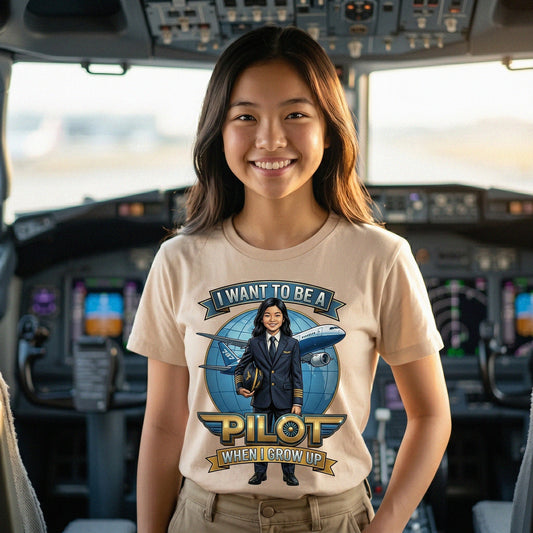 Future Pilot Tee – Asian Girl