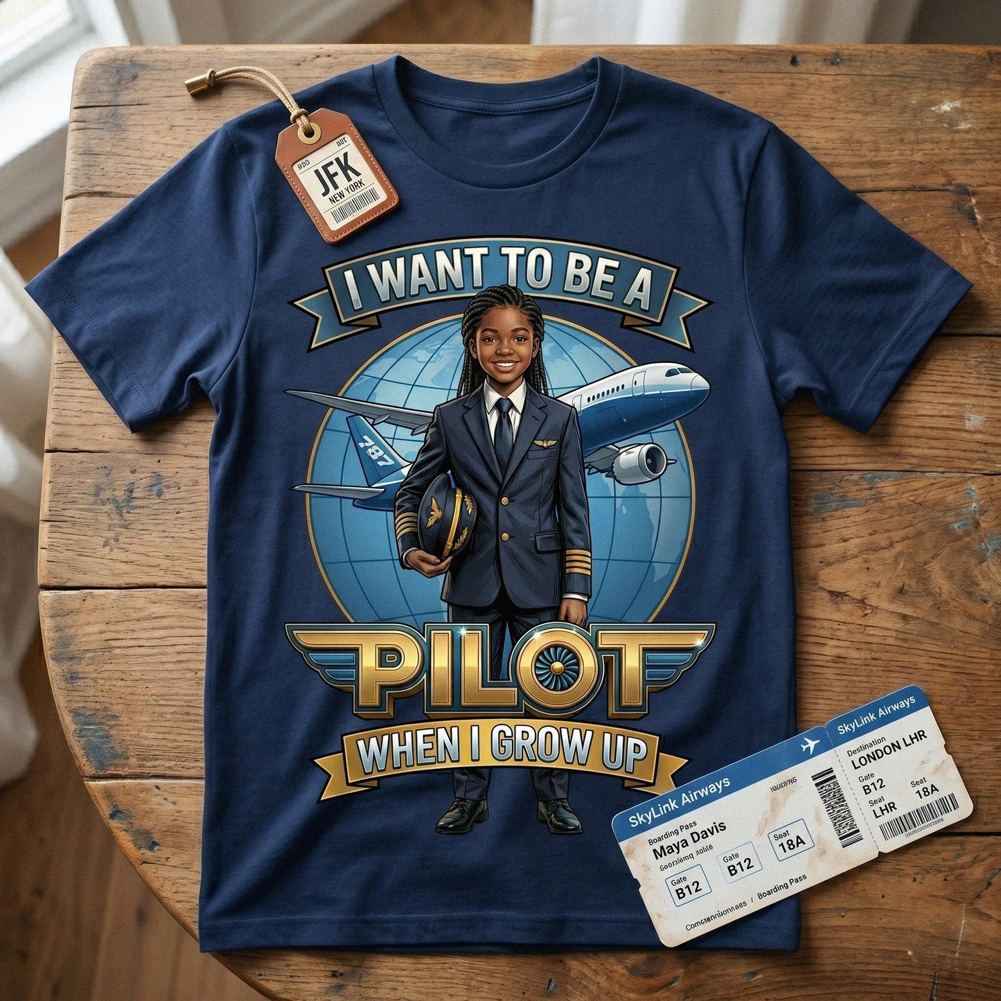 Future Pilot Tee – Black Girl