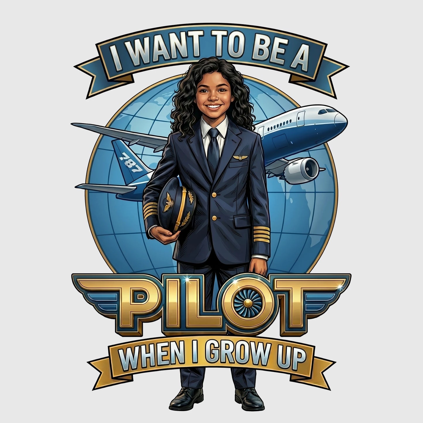 Youth Future Pilot Tee – Latina Girl
