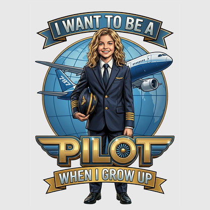 Youth Future Pilot Tee – White Girl