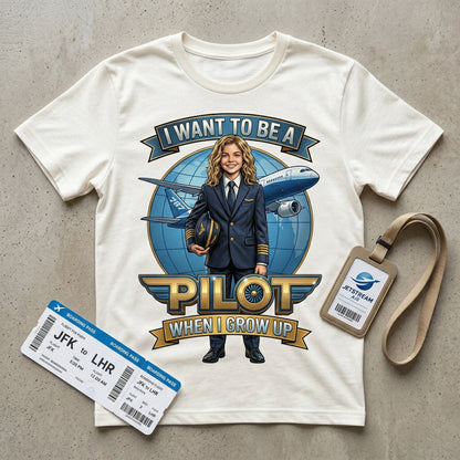 Youth Future Pilot Tee – White Girl