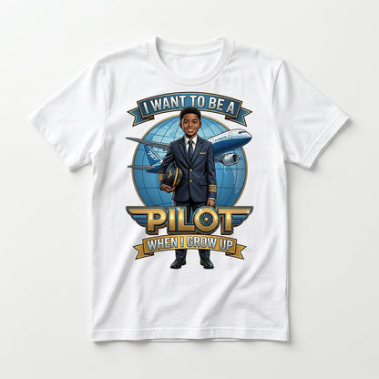 Youth Future Pilot Tee – Black Boy