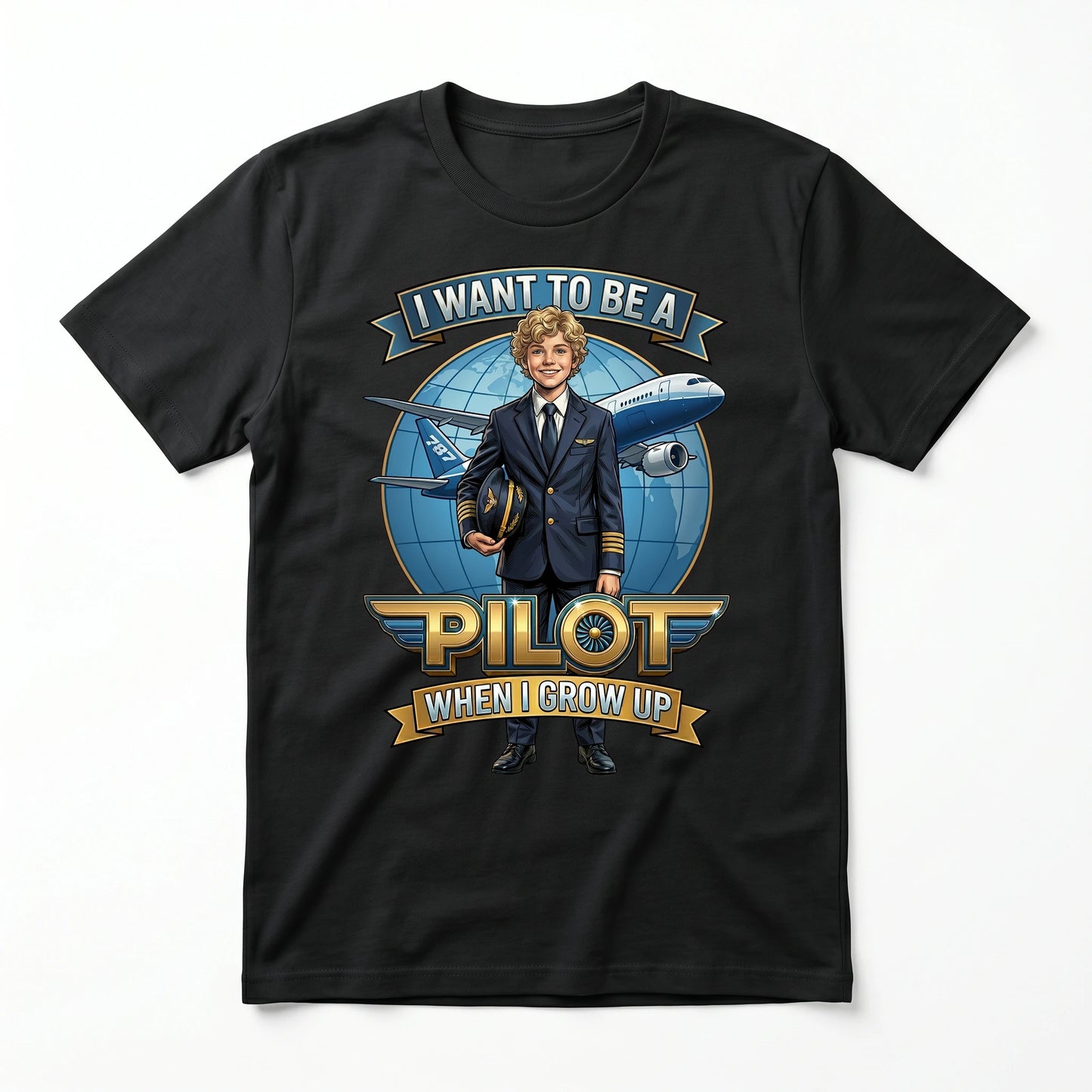 Youth Future Pilot Tee – White Boy