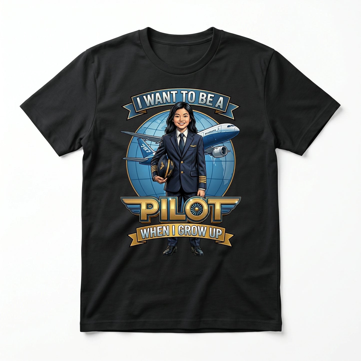 Future Pilot Tee – Asian Girl