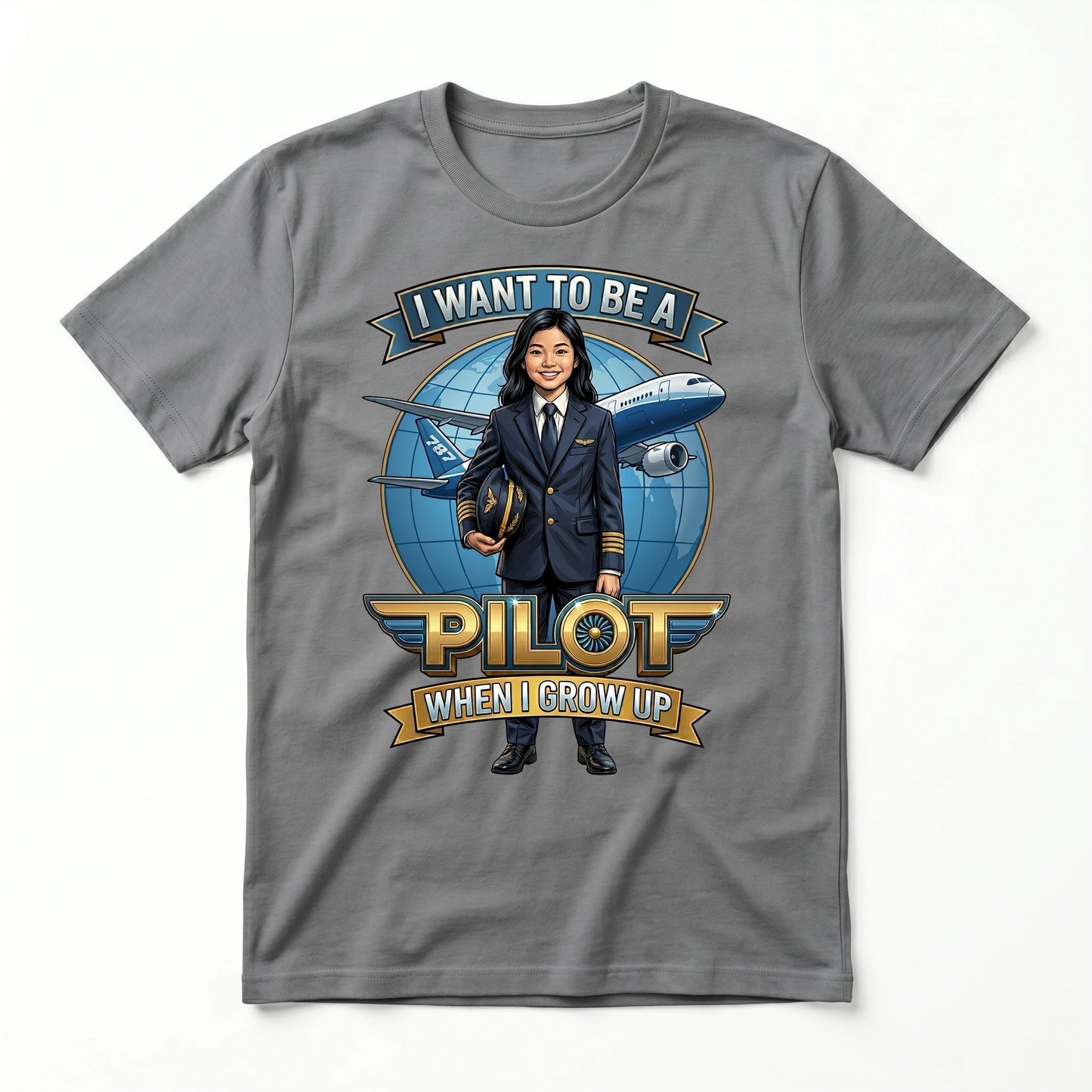 Future Pilot Tee – Asian Girl