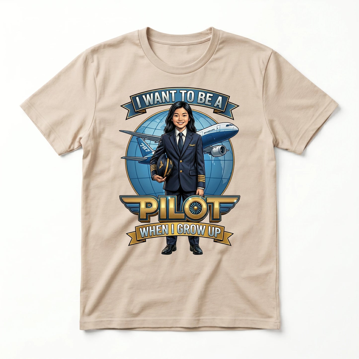 Future Pilot Tee – Asian Girl