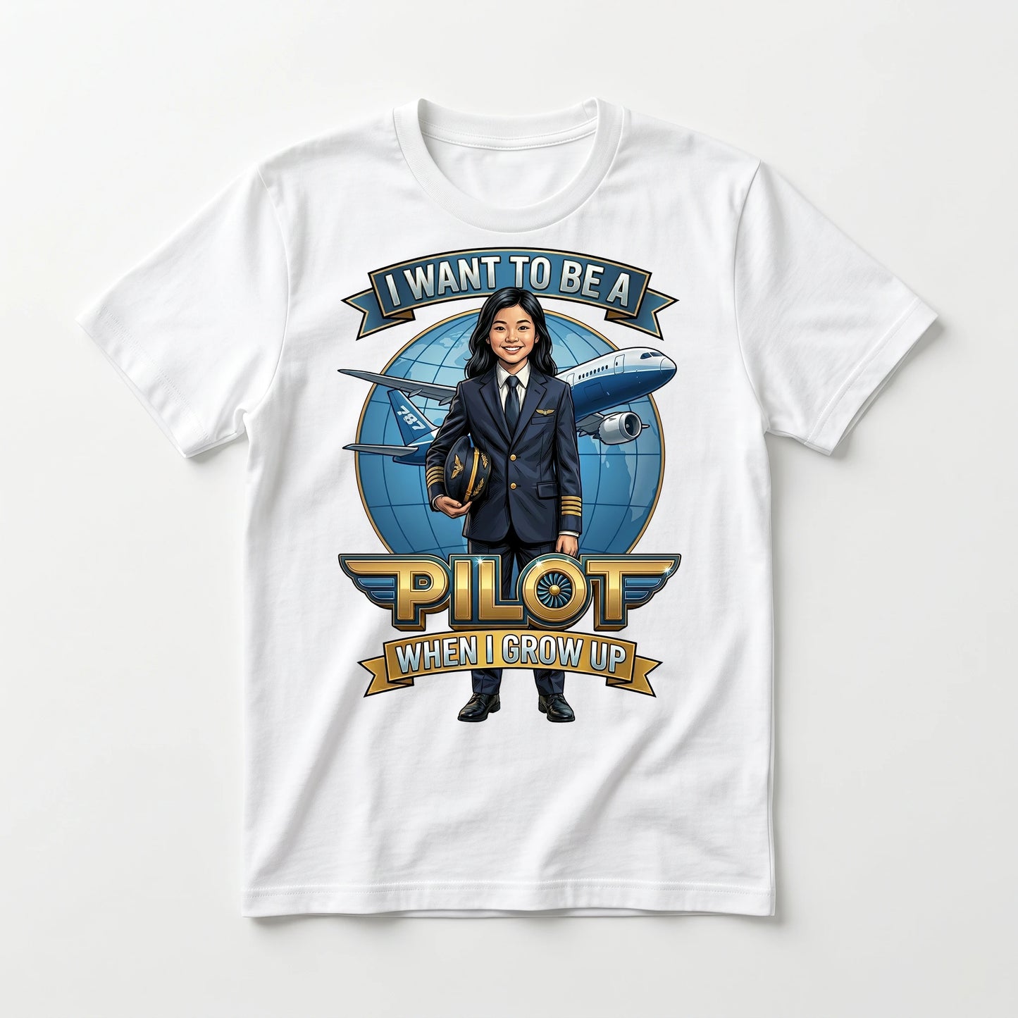Future Pilot Tee – Asian Girl