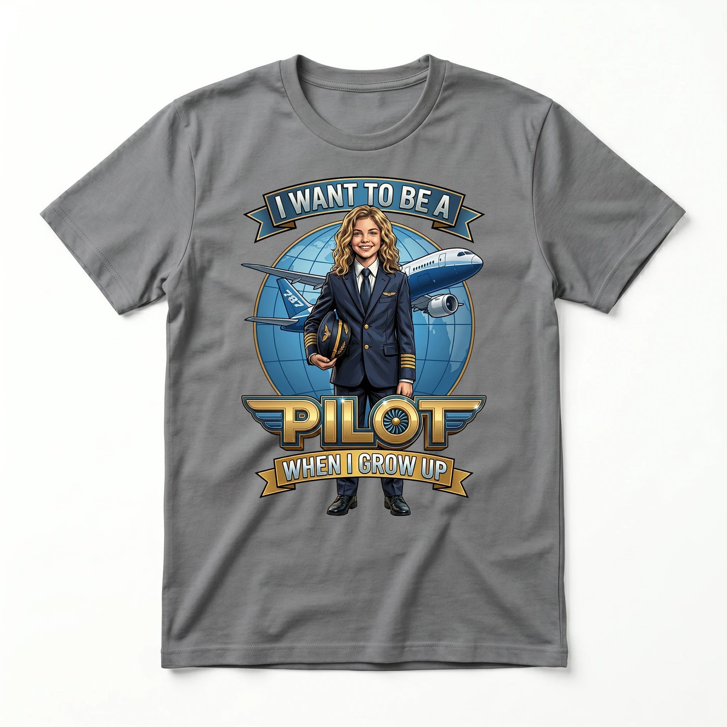 Youth Future Pilot Tee – White Girl