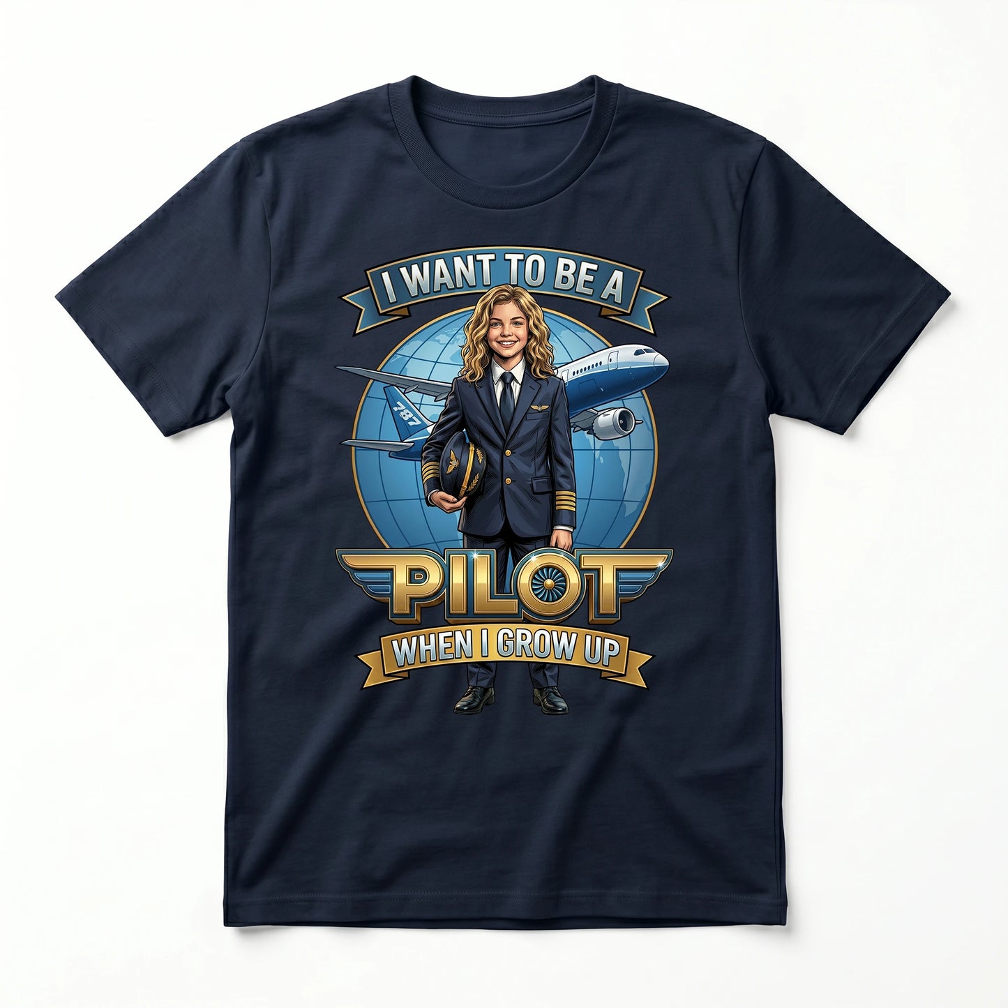 Youth Future Pilot Tee – White Girl