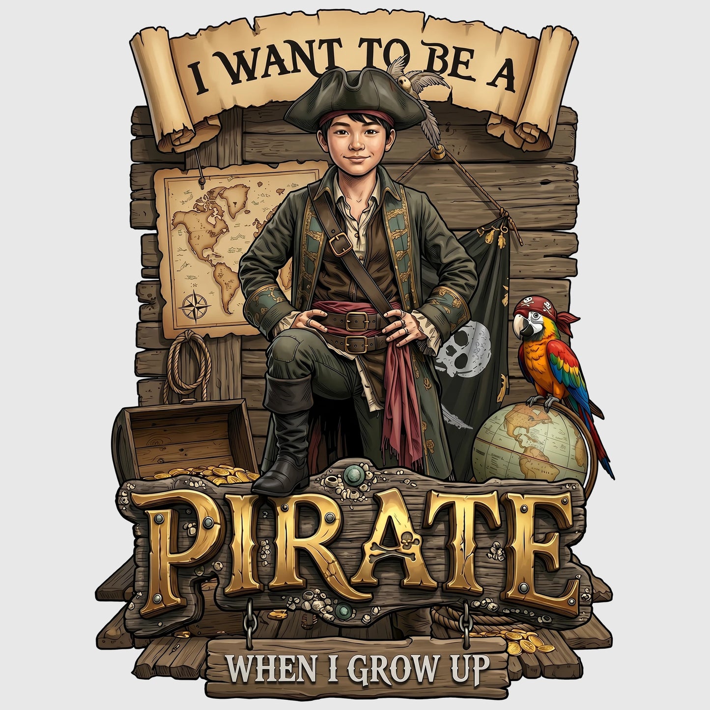 Youth Fun Pirate Tee – Asian Boy