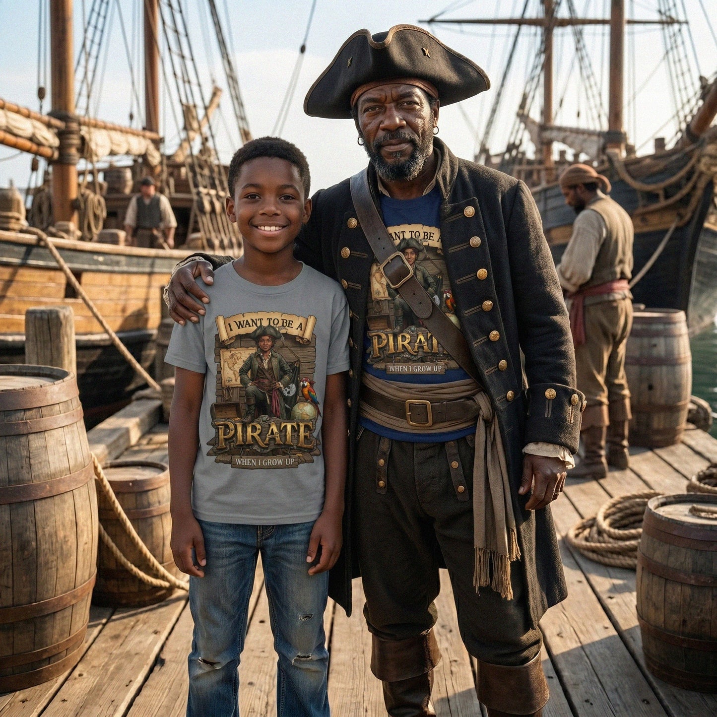 Youth Fun Pirate Tee – Black Boy