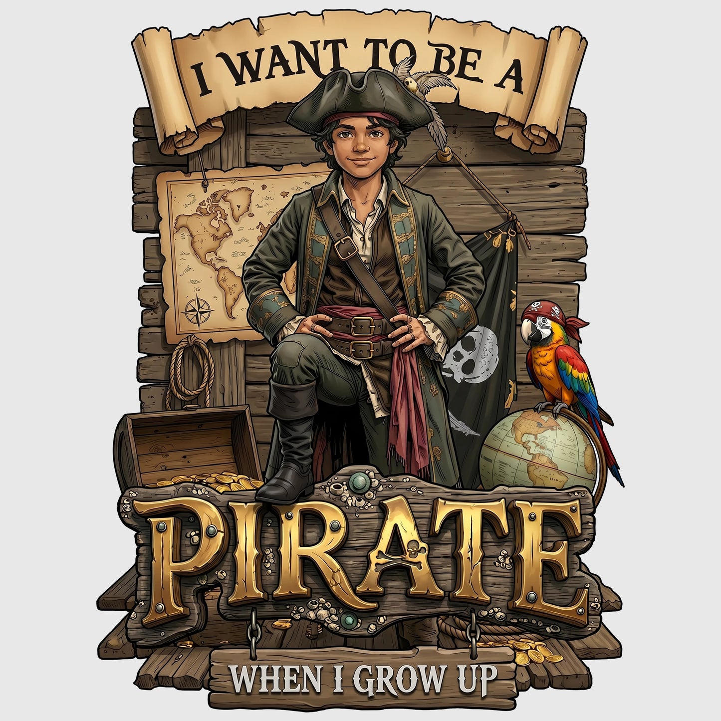 Youth Fun Pirate Tee – Latino Boy