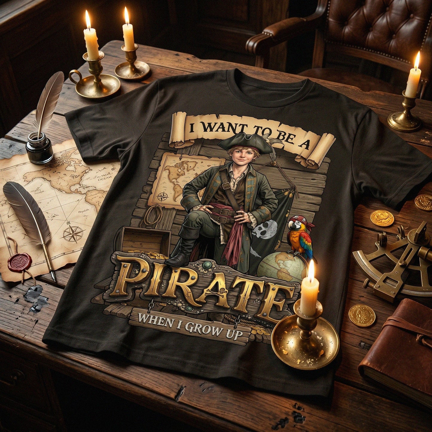 Youth Fun Pirate Tee – White Boy