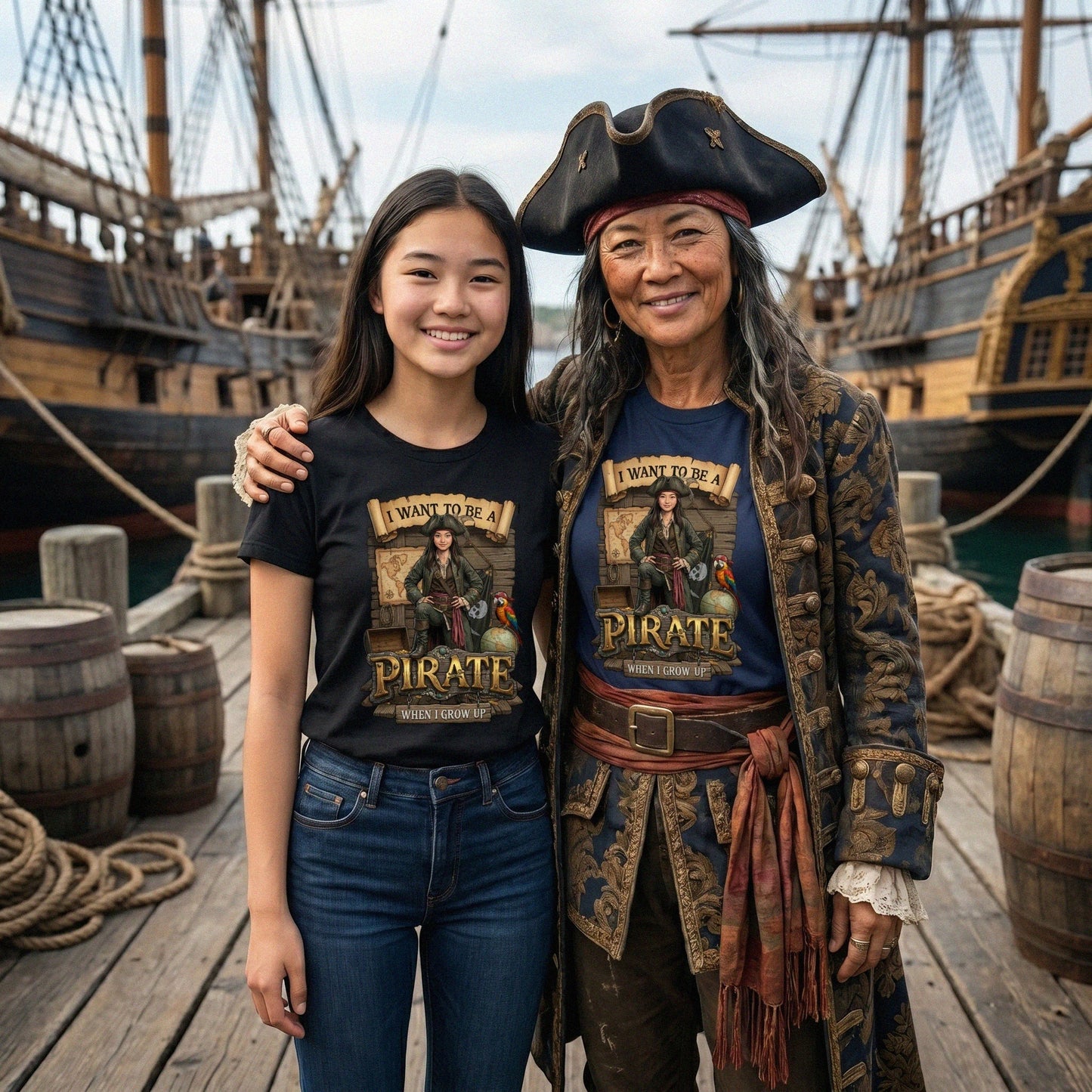 Fun Pirate Tee – Asian Girl