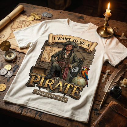 Youth Fun Pirate Tee – Black Girl