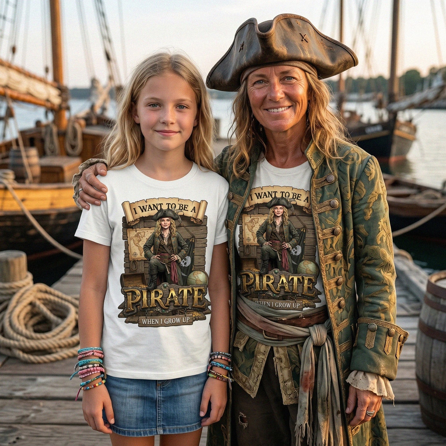 Youth Fun Pirate Tee – White Girl
