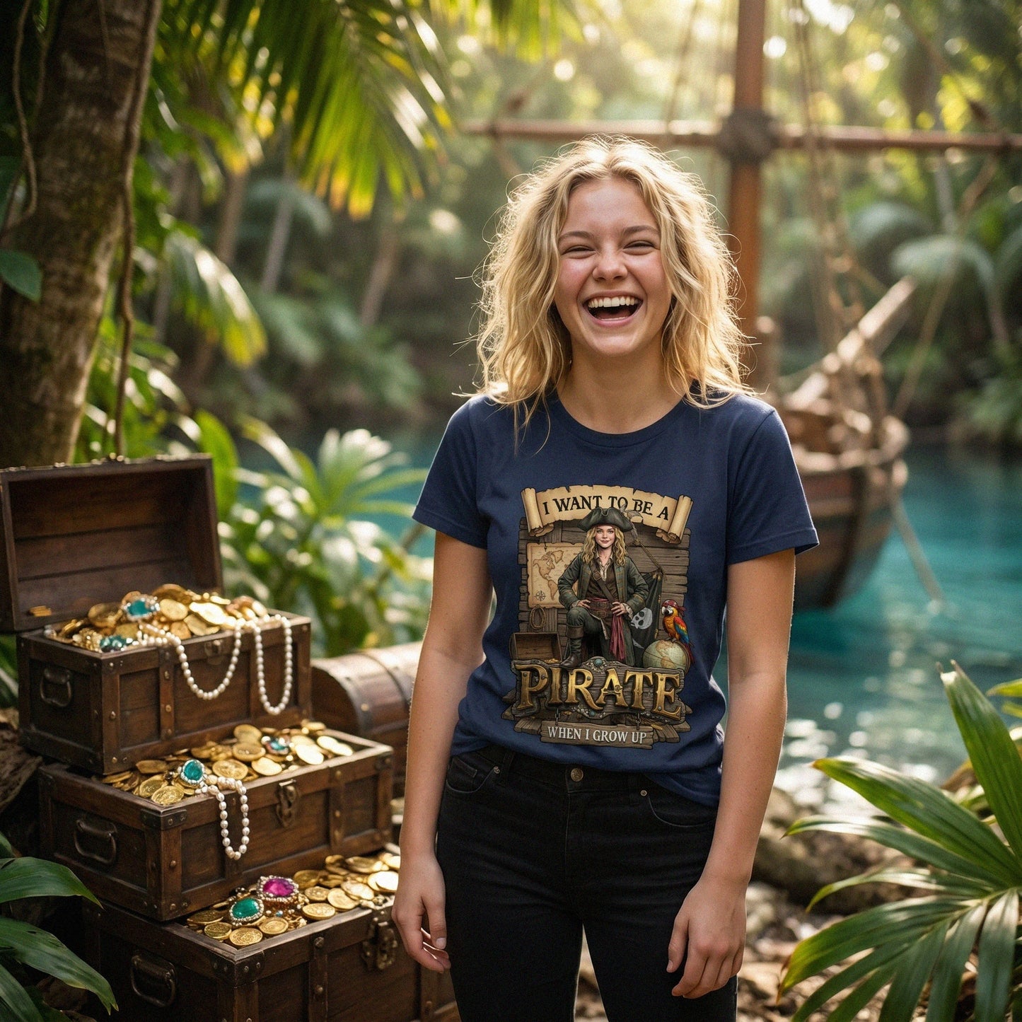 Fun Pirate Tee – White Girl