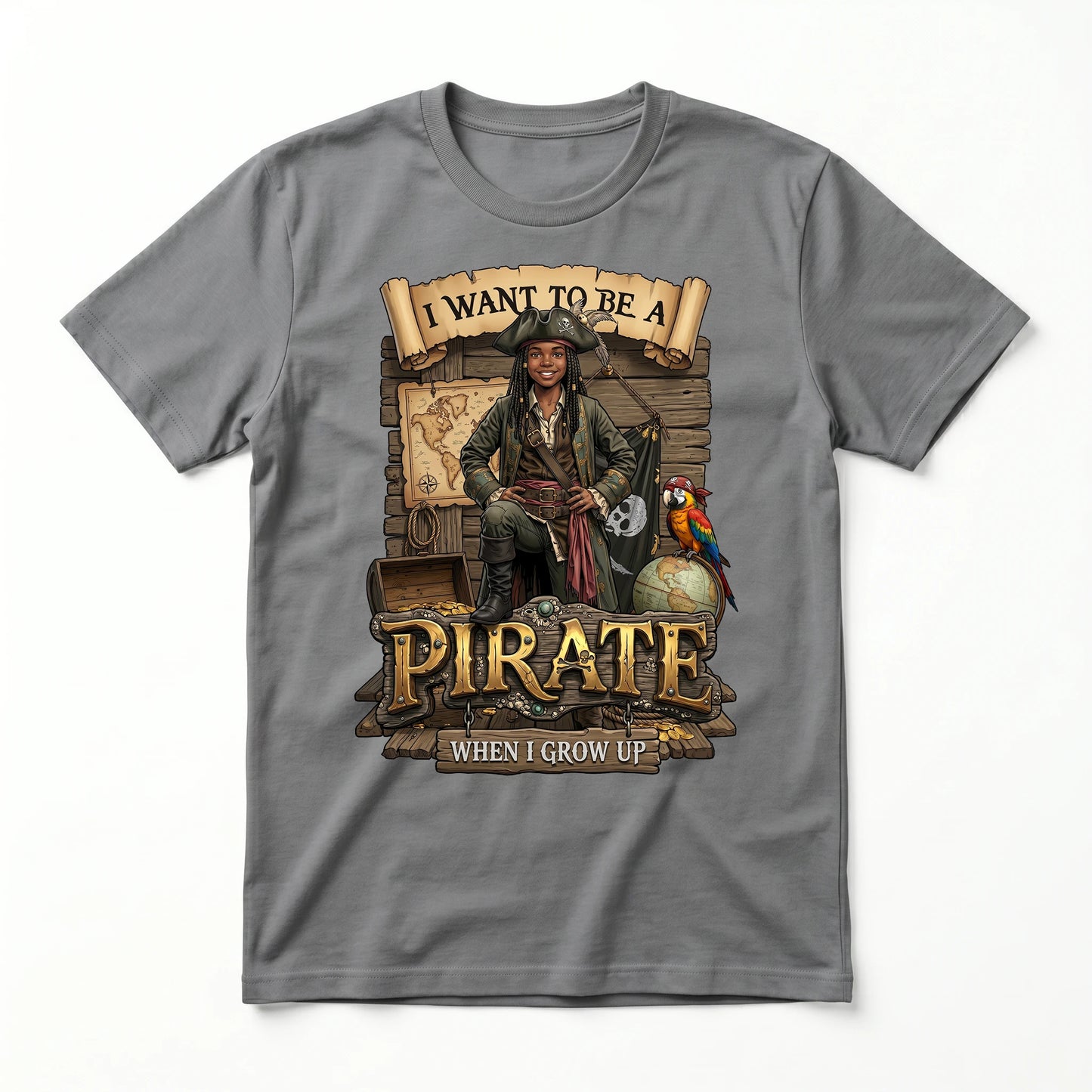 Youth Fun Pirate Tee – Black Girl