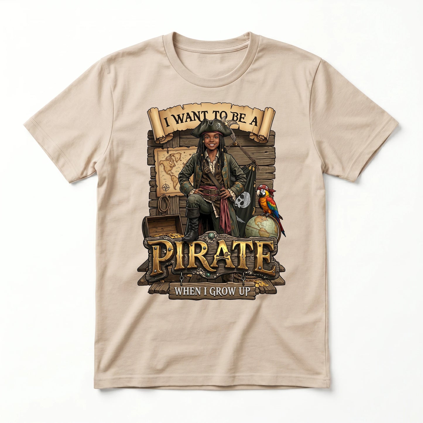 Fun Pirate Tee – Black Girl