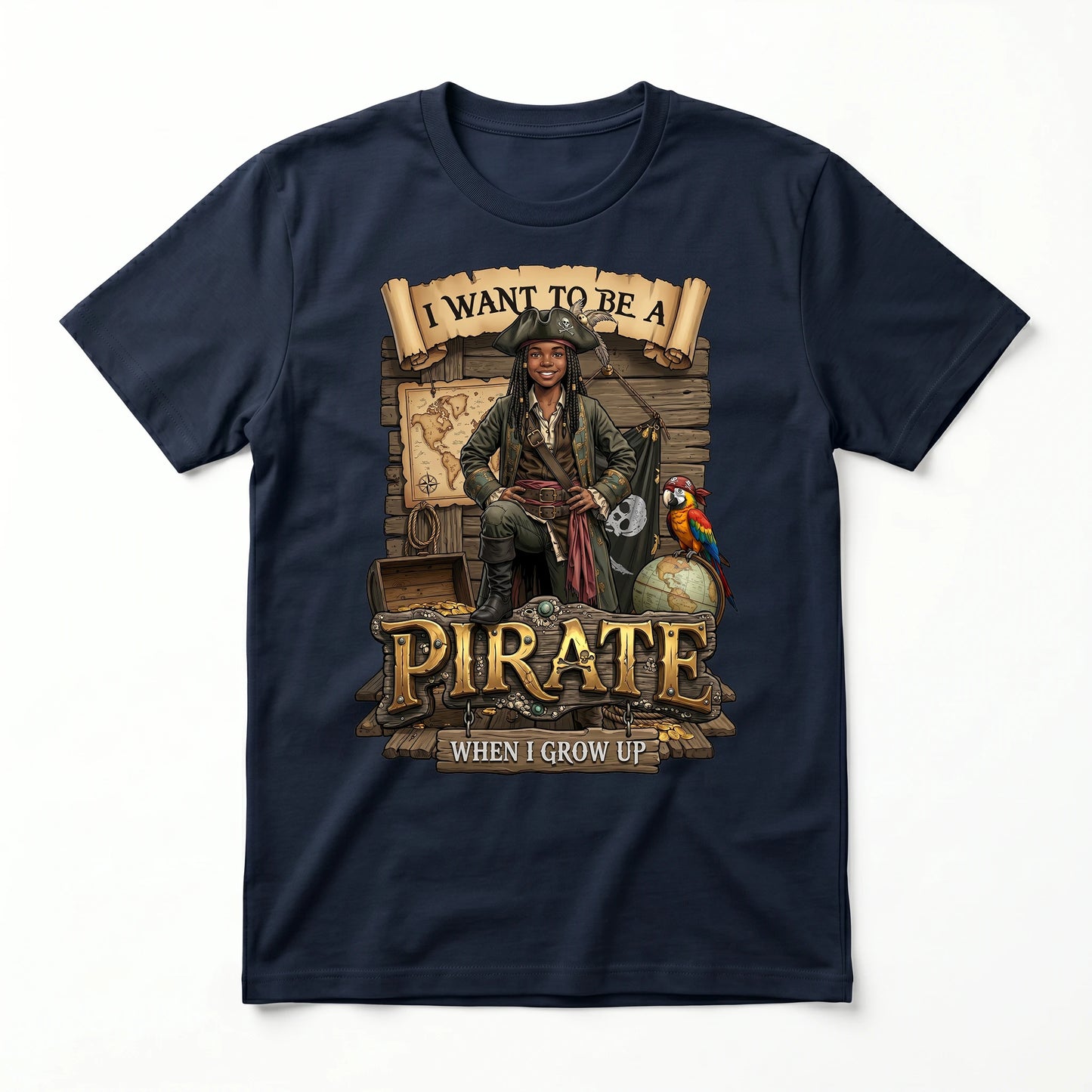 Youth Fun Pirate Tee – Black Girl