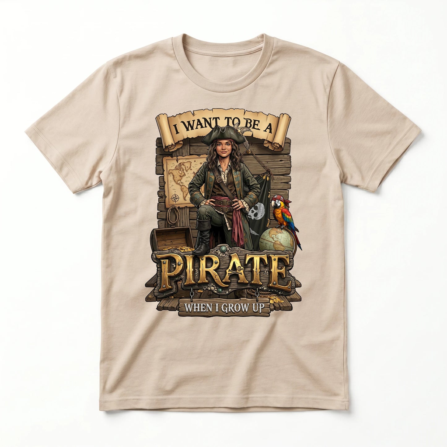 Fun Pirate Tee – Latino Girl