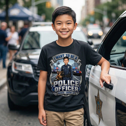 Youth Future Police Officer Tee – Asian Boy