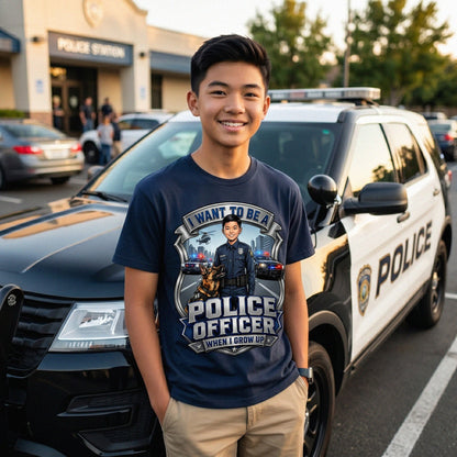 Future Police Officer Tee – Asian Boy