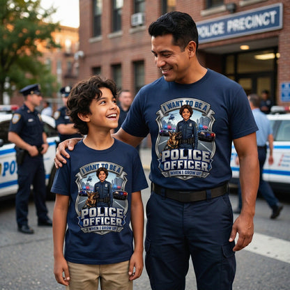 Youth Future Police Officer Tee – Latino Boy
