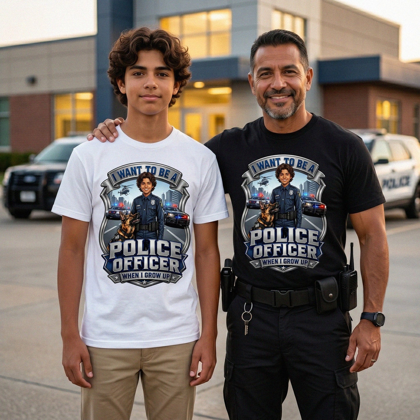 Future Police Officer Tee – Latino Boy