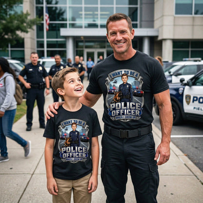 Youth Future Police Officer Tee – White Boy