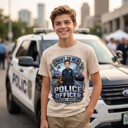 Future Police Officer Tee – White Boy