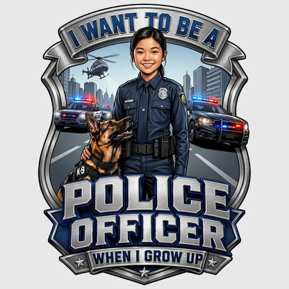 Youth Future Police Officer Tee – Asian Girl