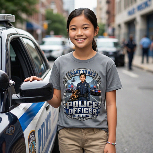 Youth Future Police Officer Tee – Asian Girl