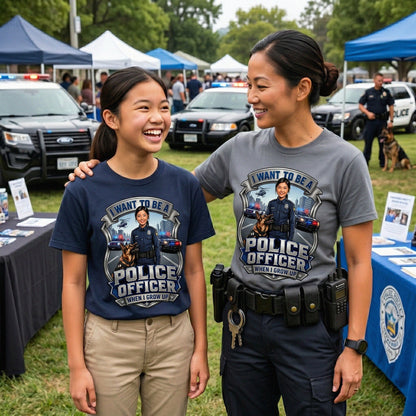 Future Police Officer Tee – Asian Girl