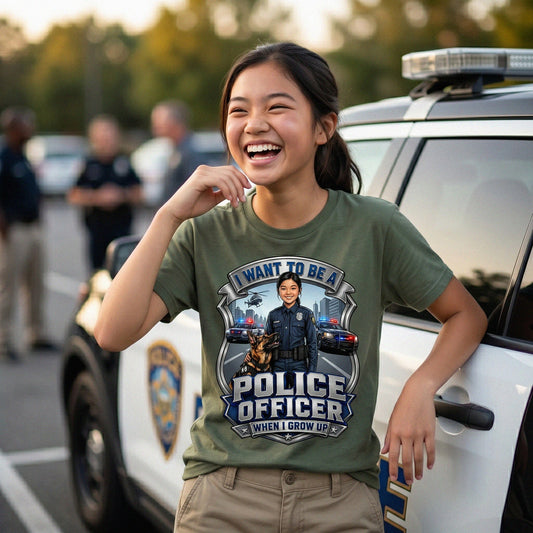 Future Police Officer Tee – Asian Girl