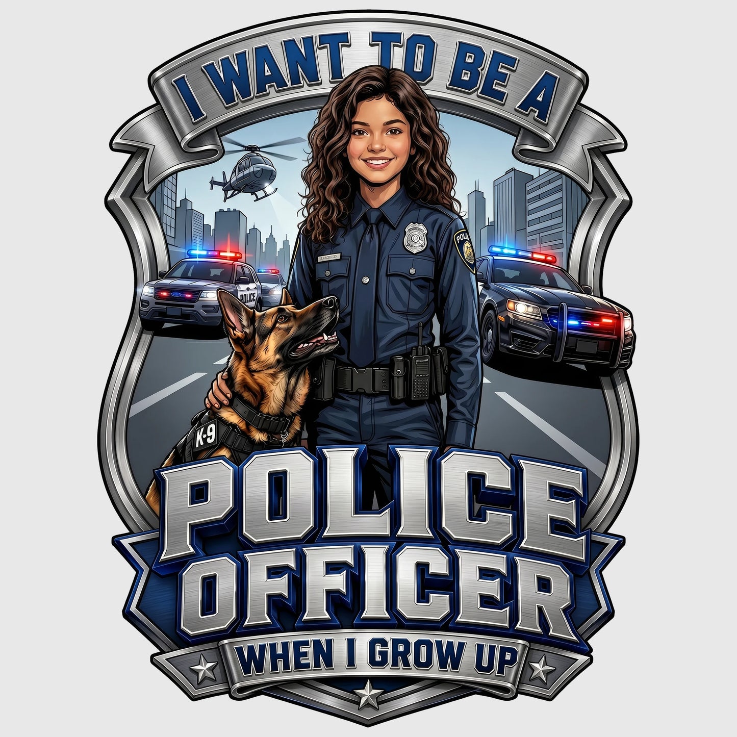 Future Police Officer Tee – Latina Girl