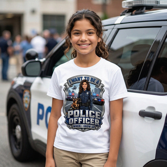 Youth Future Police Officer Tee – Latina Girl