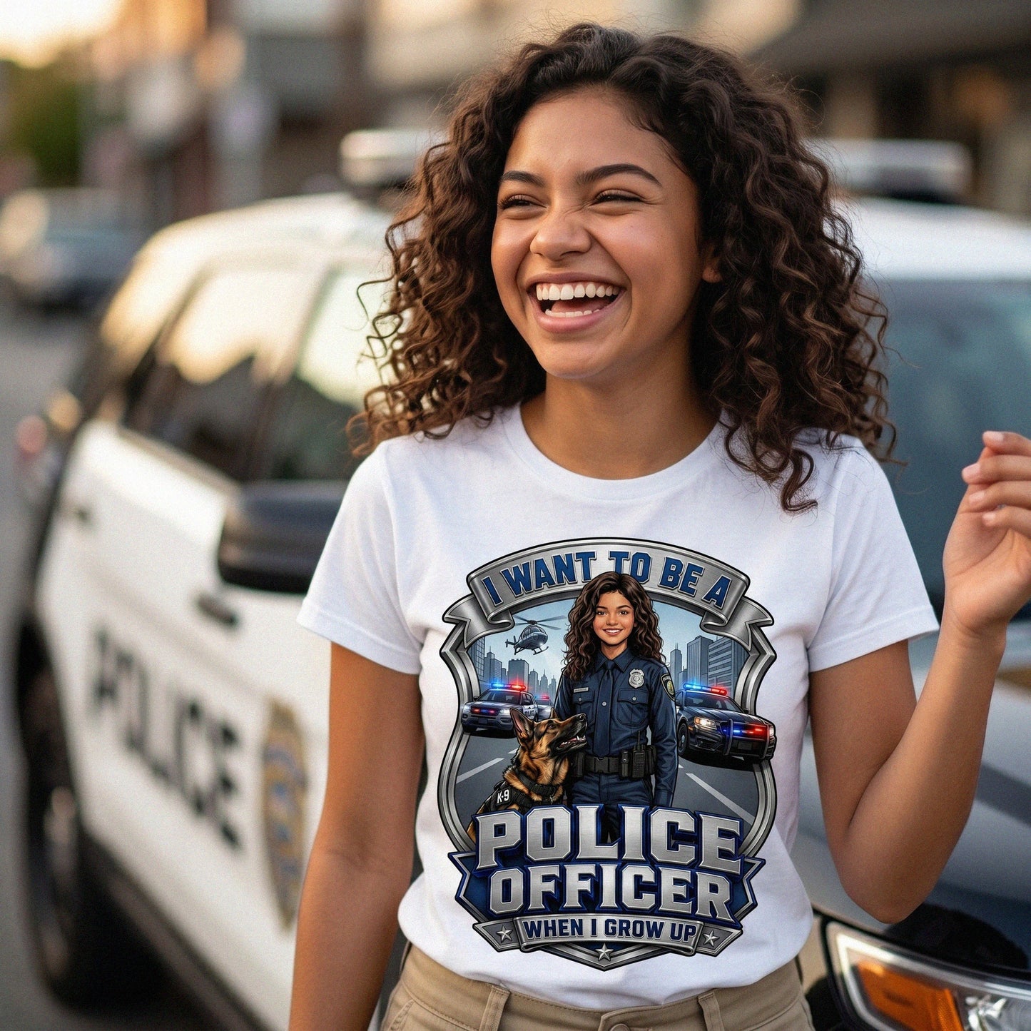 Future Police Officer Tee – Latina Girl