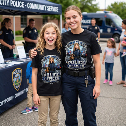 Youth Future Police Officer Tee – White Girl