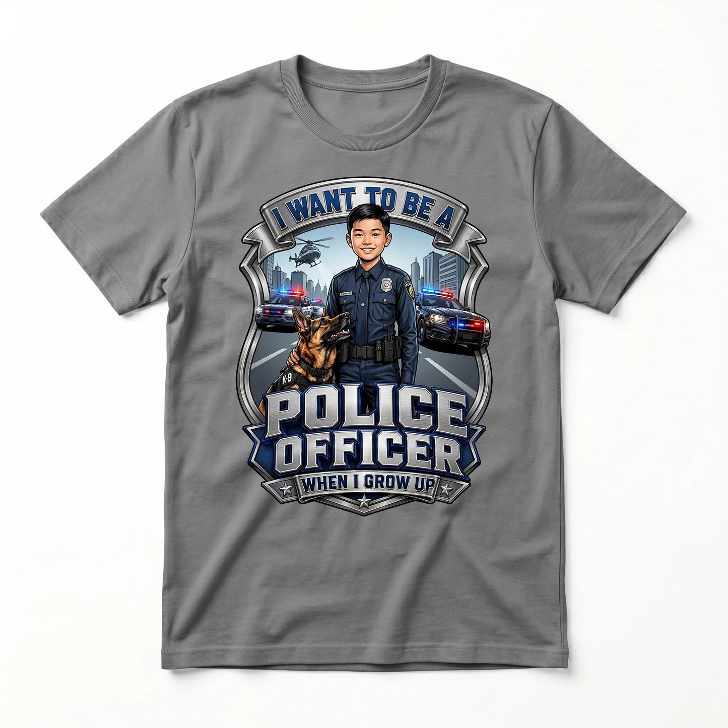 Youth Future Police Officer Tee – Asian Boy
