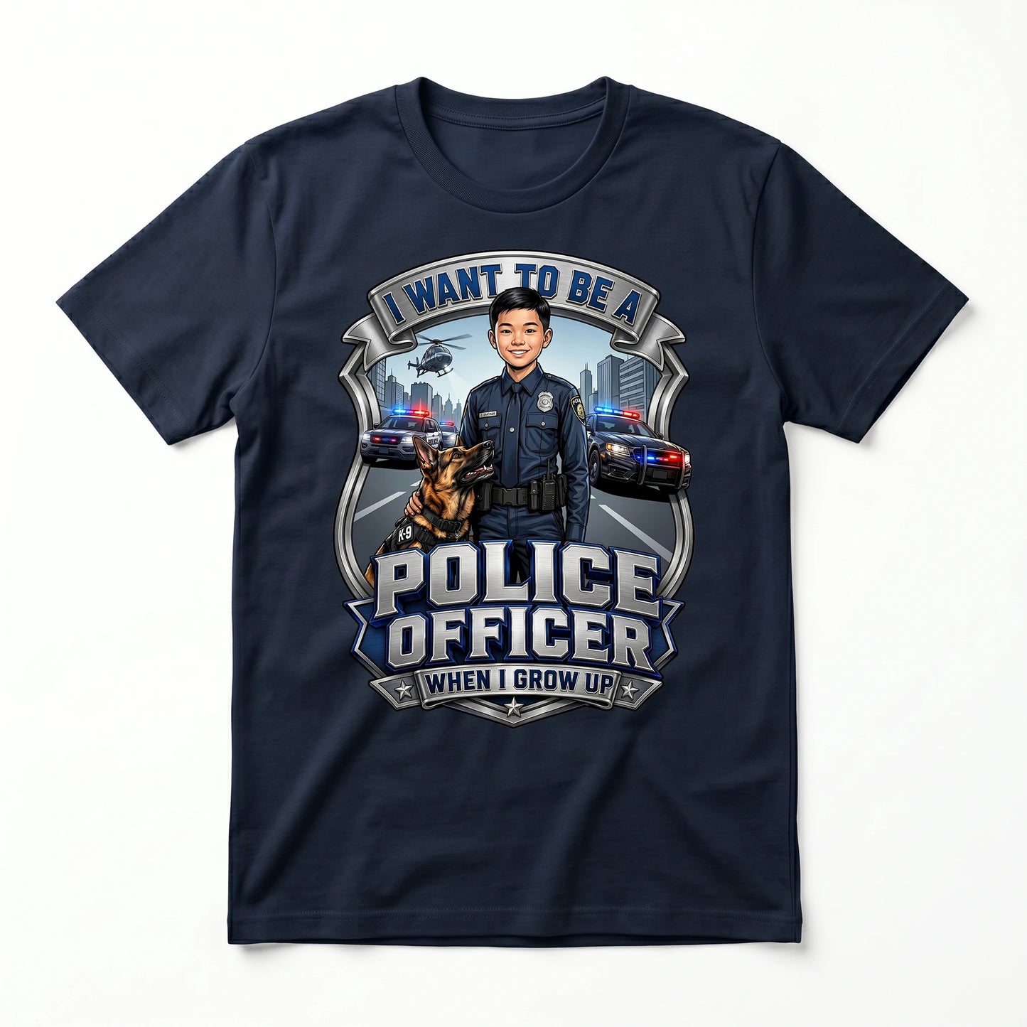 Youth Future Police Officer Tee – Asian Boy