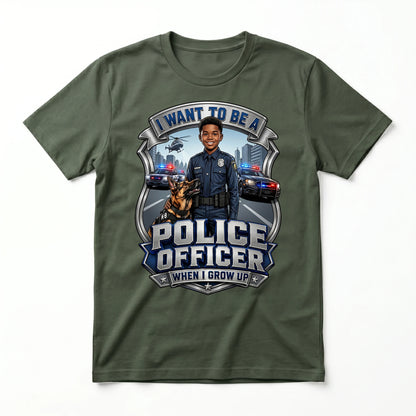 Future Police Officer Tee – Black Boy