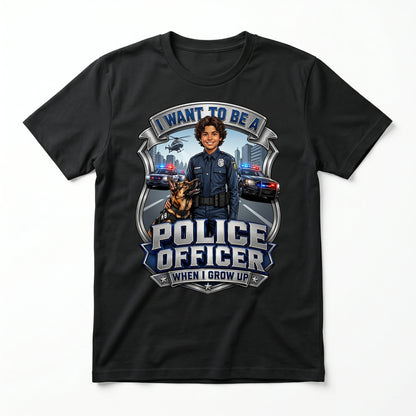 Youth Future Police Officer Tee – Latino Boy