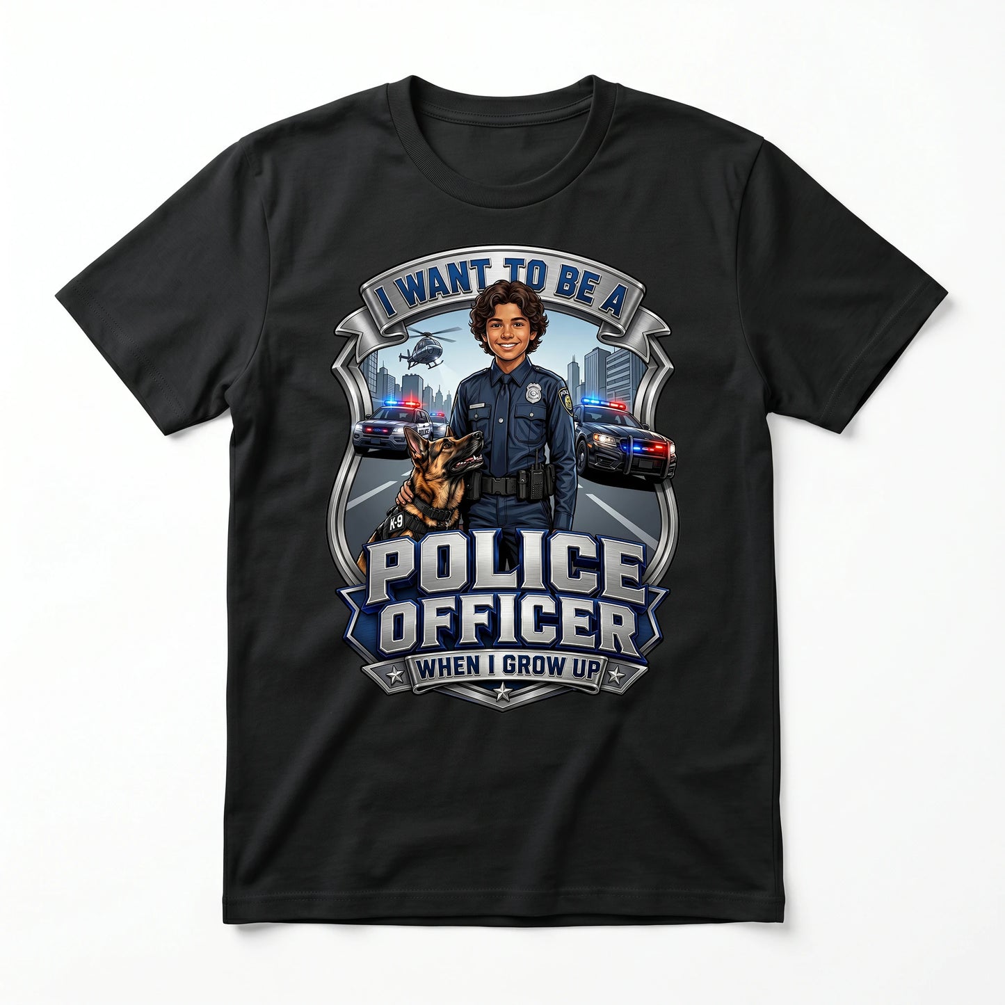 Future Police Officer Tee – White Boy