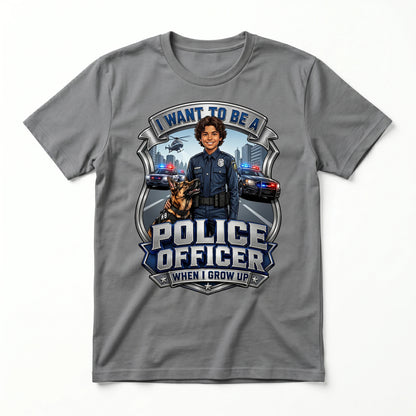 Youth Future Police Officer Tee – Latino Boy