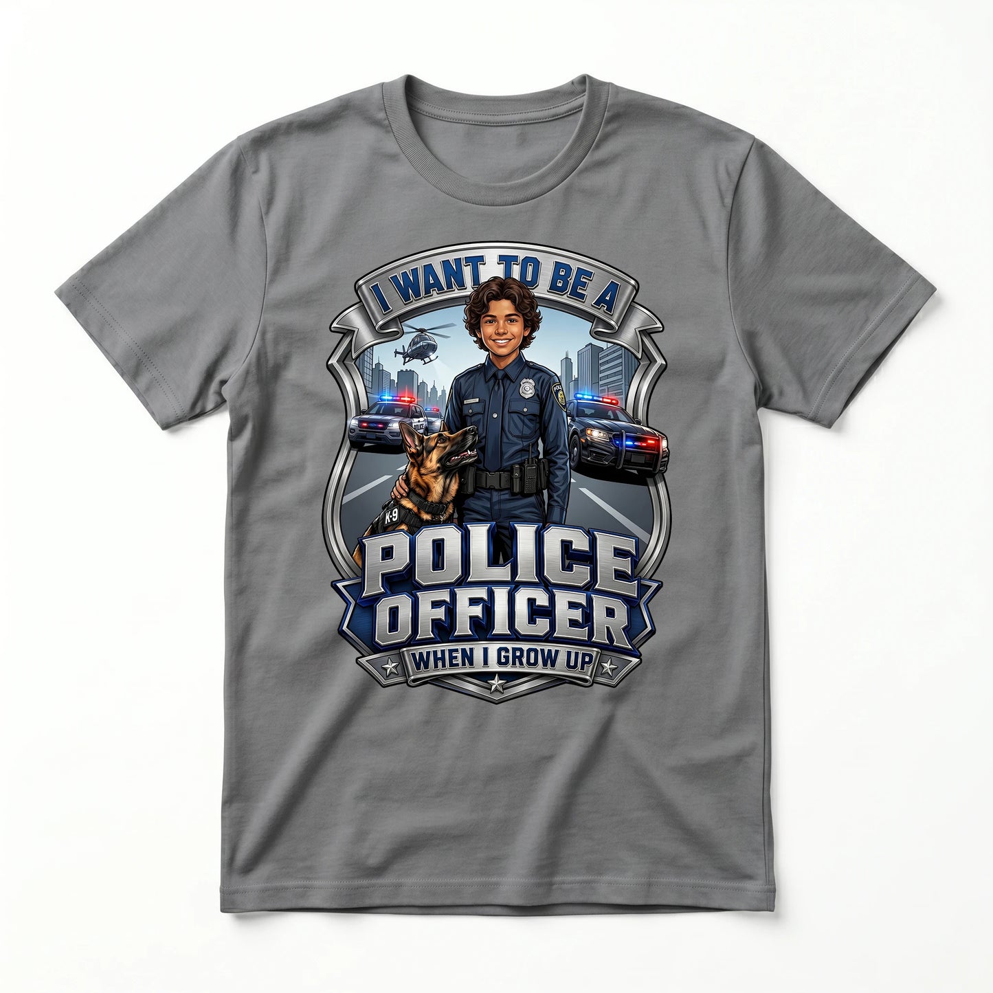 Future Police Officer Tee – Latino Boy